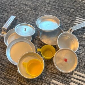 Silver Metal Camping Cookware Sets (2)